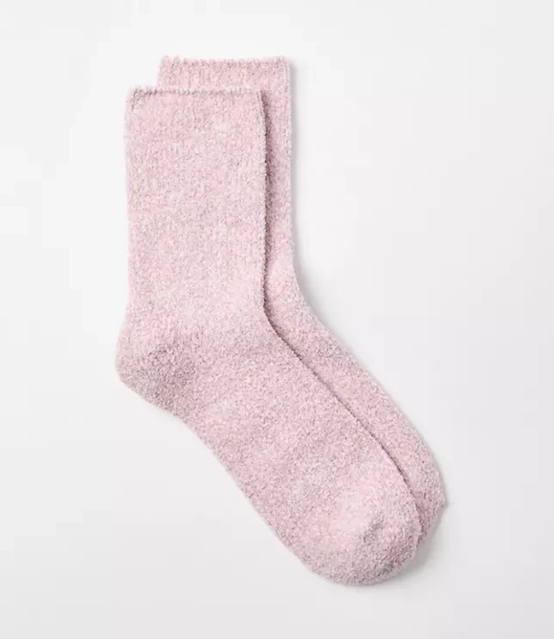 Marled Plush Crew Socks