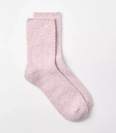 Marled Plush Crew Socks
