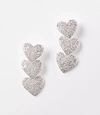 Crystal Heart Statement Earrings