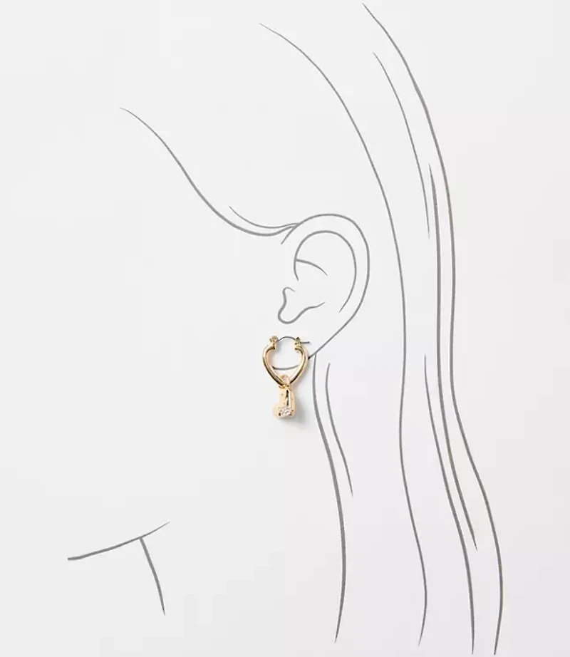 Heart Hoop Earring Set