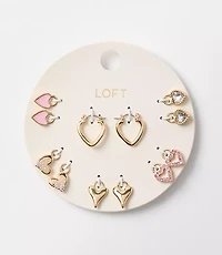 Heart Hoop Earring Set