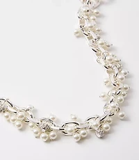 Pearlized Bauble Statement Necklace