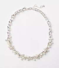 Pearlized Bauble Statement Necklace
