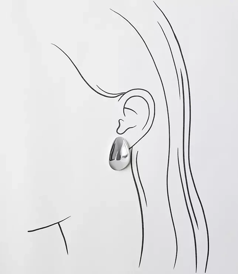 LOFT Versa Oversized Bean Stud Earrings