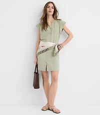 Shirred Mini Pocket Dress