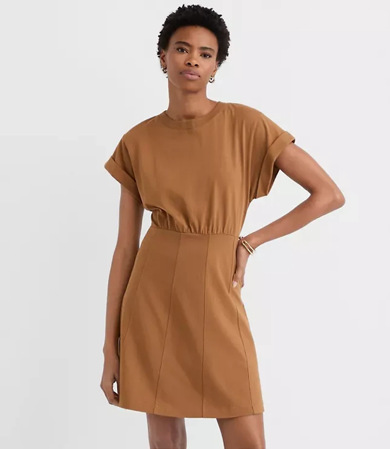 Seamed Mini Tee Dress