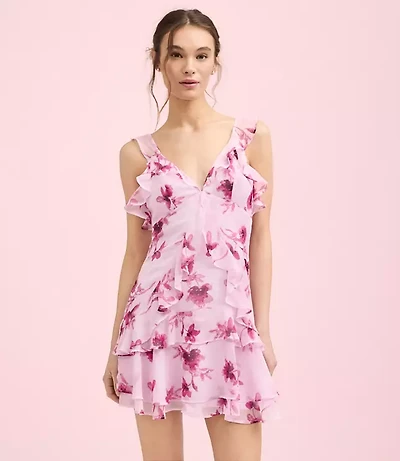 Lately Floral Ruffle Mini Dress