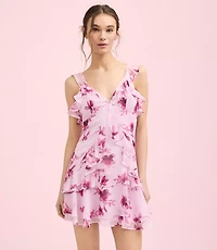Lately Floral Ruffle Mini Dress