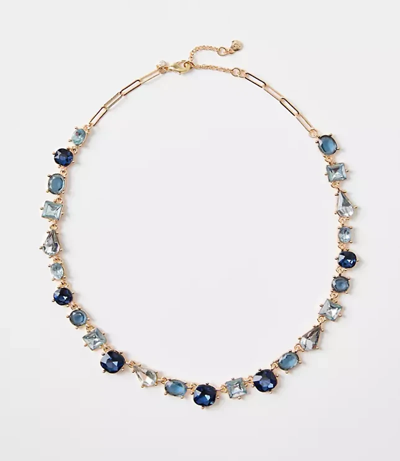 Mixed Crystal Statement Necklace