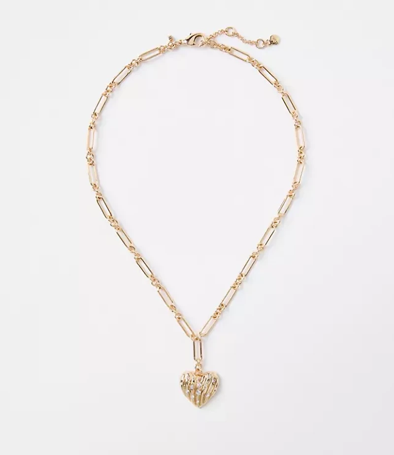 Sparkle Heart Pendant Necklace