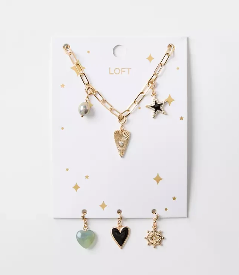 Sparkle Charm Necklace Set