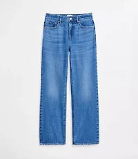Rivete Curvy Mid Rise Relaxed Straight Jeans Authentic Vintage Wash
