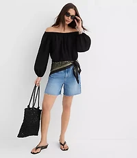 Textured Off The Shoulder Blouse