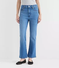 Rivete Curvy High Rise Kick Crop Jeans Vintage Mid Wash