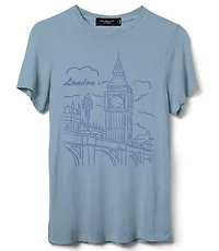 Junk Food London Big Ben Vintage Tissue Tee