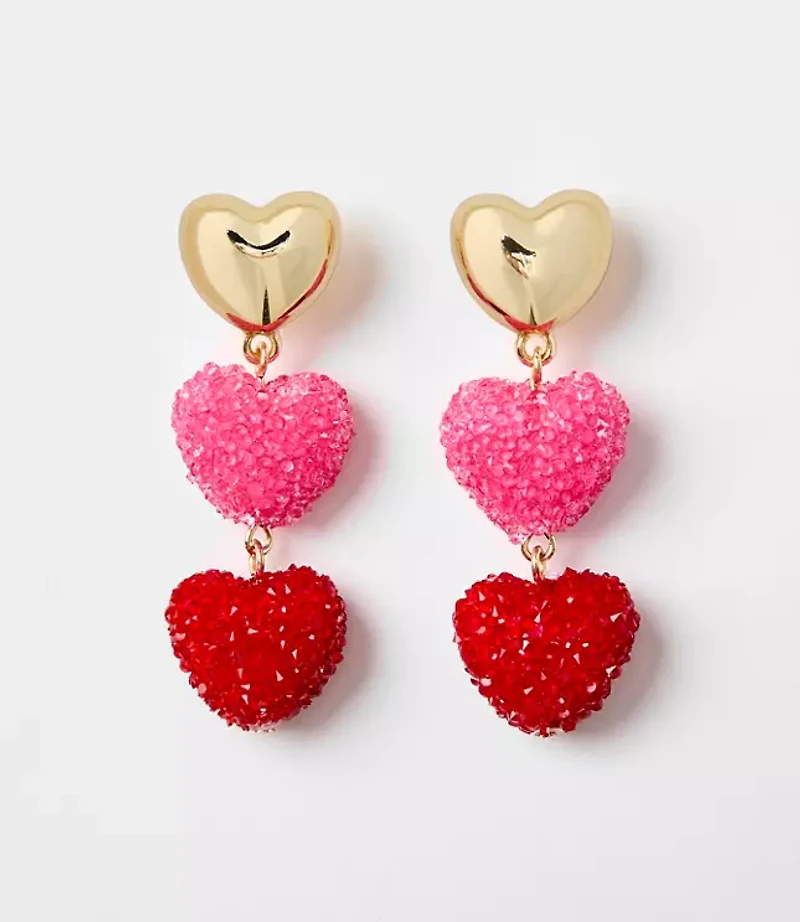 Ombre Heart Drop Earrings
