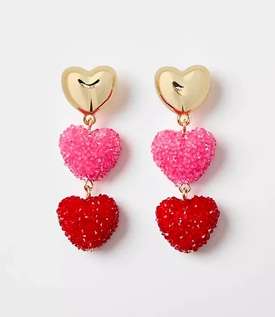 Ombre Heart Drop Earrings