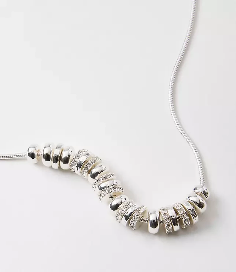 Sparkle Spliced Pull Tie Necklace