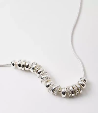 Sparkle Spliced Pull Tie Necklace