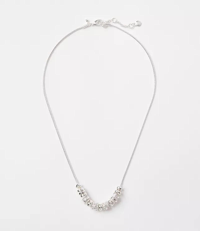 Sparkle Spliced Pull Tie Necklace