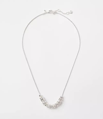 Sparkle Spliced Pull Tie Necklace