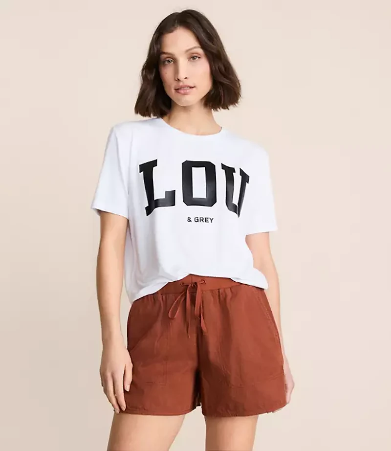 Lou & Grey Washed Twill Shorts