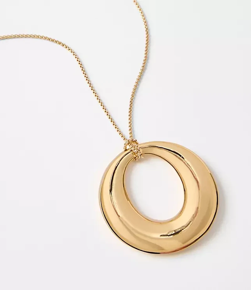 LOFT Versa Open Circle Pendant Necklace