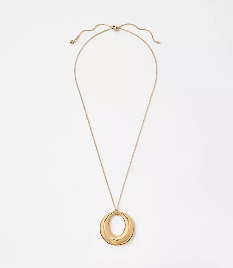 LOFT Versa Open Circle Pendant Necklace