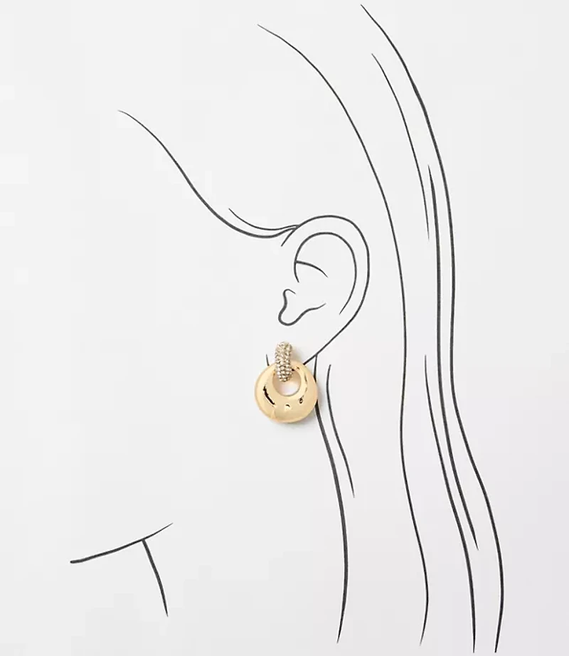 Sparkle Circle Drop Earrings