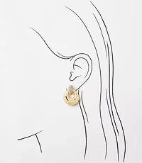 Sparkle Circle Drop Earrings