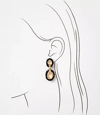 Beaded Link Drop Statement Earrings