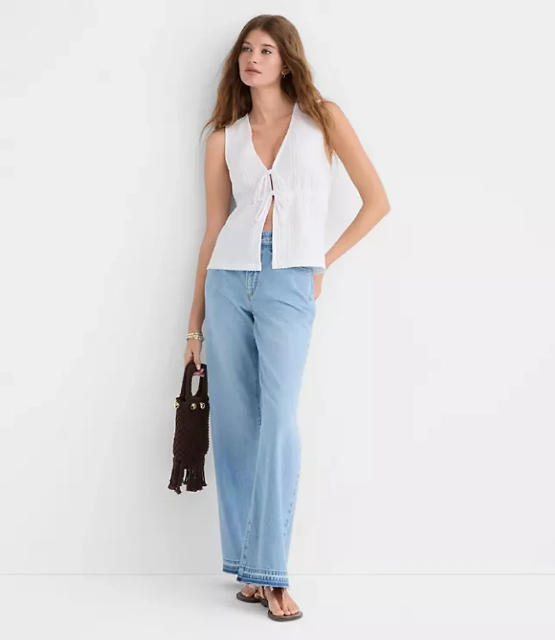 Petite Stitchy Bow Top