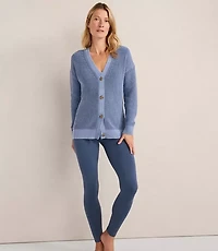 Haven Well Within Garment-Dyed Organic Cotton Shaker Stitch Cardigan
