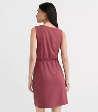 Dotted Jacquard Mini Pocket Dress