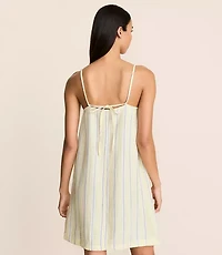 Lou & Grey Striped Ruched Triple Cloth Mini Dress