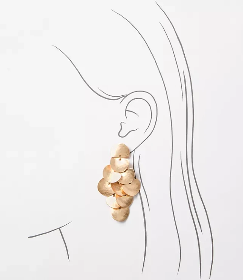 Hammered Chandelier Earrings