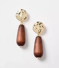 LOFT Beach Wood Drop Earrings