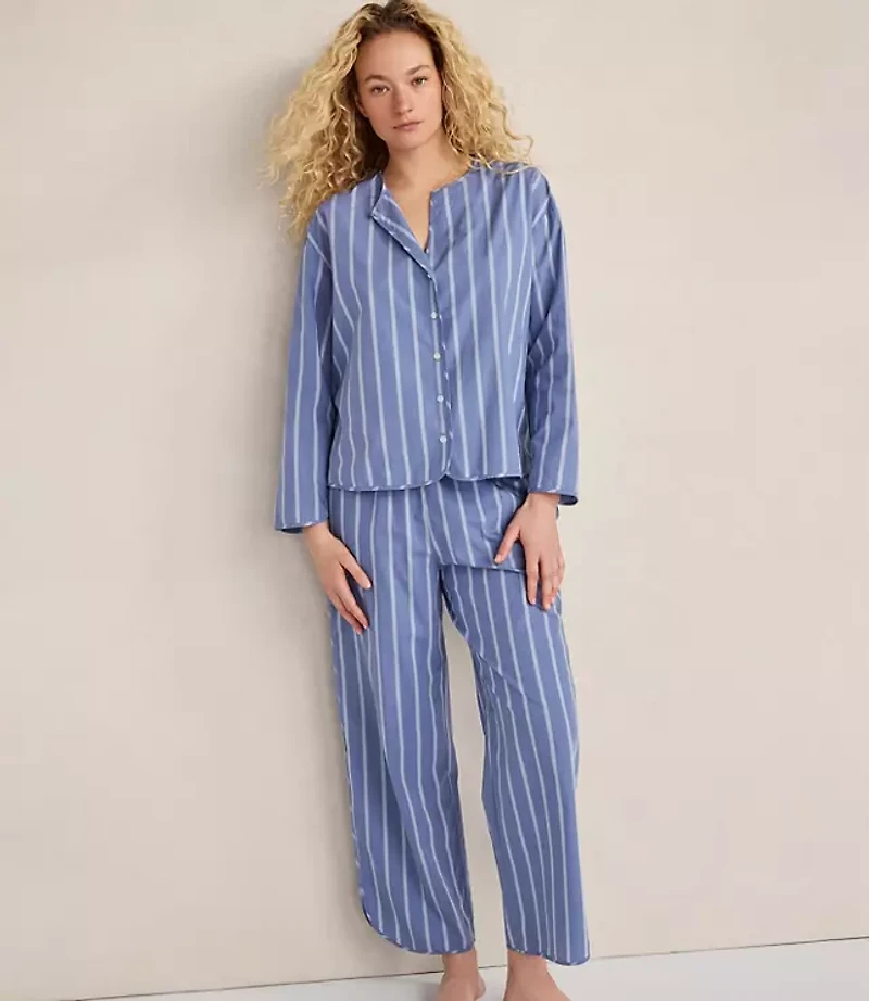 Haven Well Within Organic Cotton Poplin Pinstripe Pajama Top