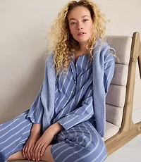Haven Well Within Organic Cotton Poplin Pinstripe Pajama Top
