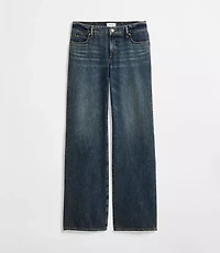 Rivete Petite Low Rise Wide Leg Jeans Lune Wash