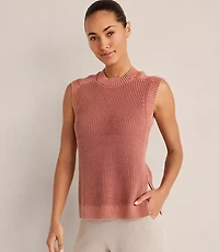 Haven Well Within Garment-Dyed Cotton Shaker Sleeveless Sweater