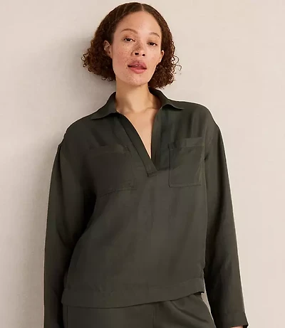 Haven Well Within Viscose Linen Boxy Top