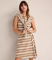 Haven Well Within Organic Cotton Interlock Stripe Twist-Front Dress