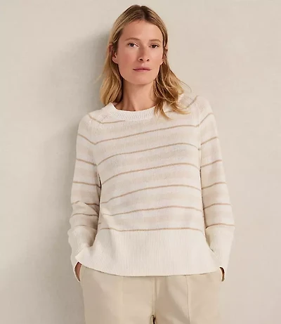 Haven Well Within Cotton Linen Stripe Crewneck