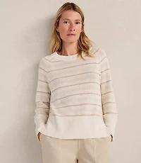 Haven Well Within Cotton Linen Stripe Crewneck