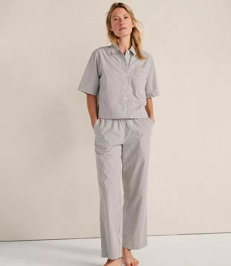 Haven Well Within Organic Cotton Poplin Gingham Pajama Top