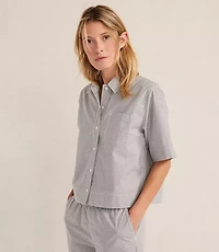 Haven Well Within Organic Cotton Poplin Gingham Pajama Top