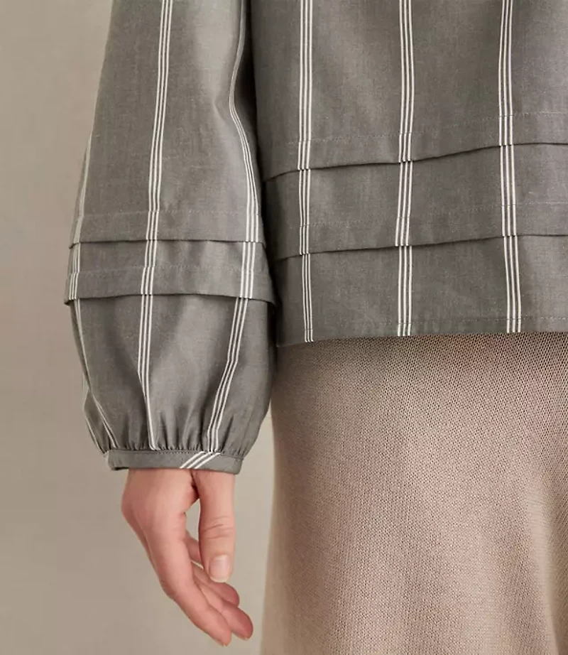 Haven Well Within Organic Cotton Poplin Stripe Long Sleeve Top