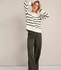 Haven Well Within Organic Cotton Linen Stripe Crewneck