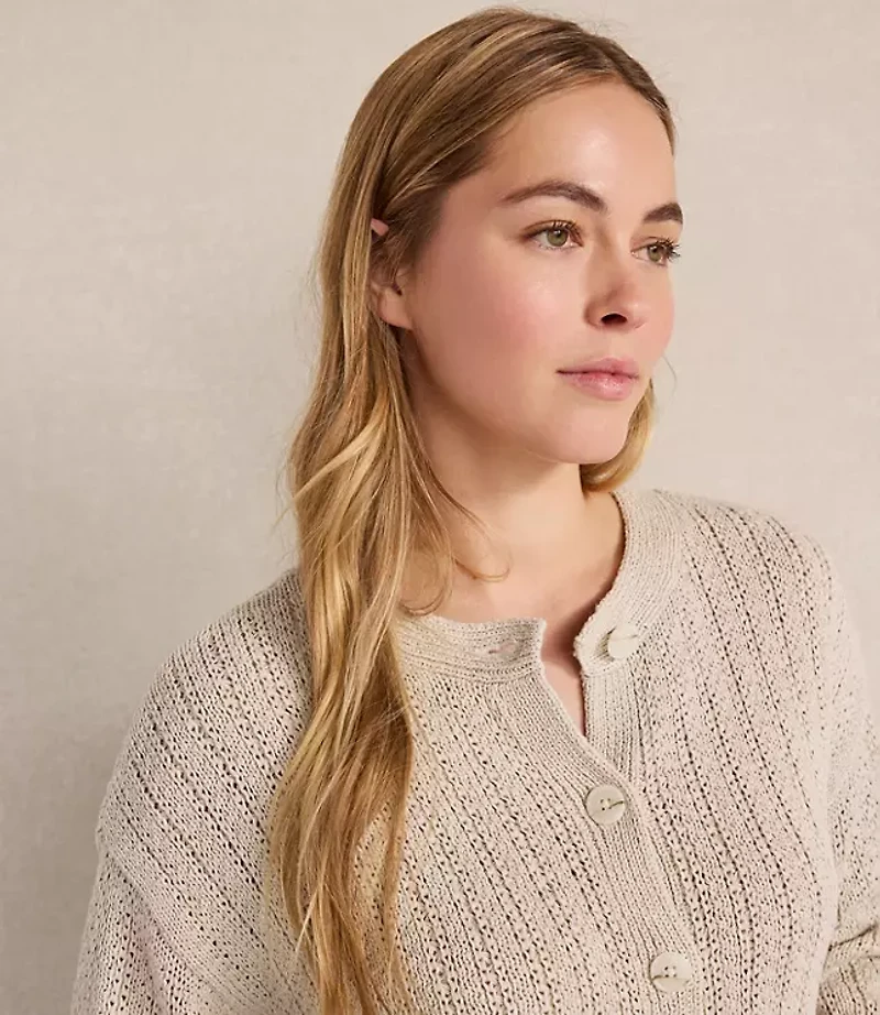 Haven Well Within Linen Tape Yarn Cardigan